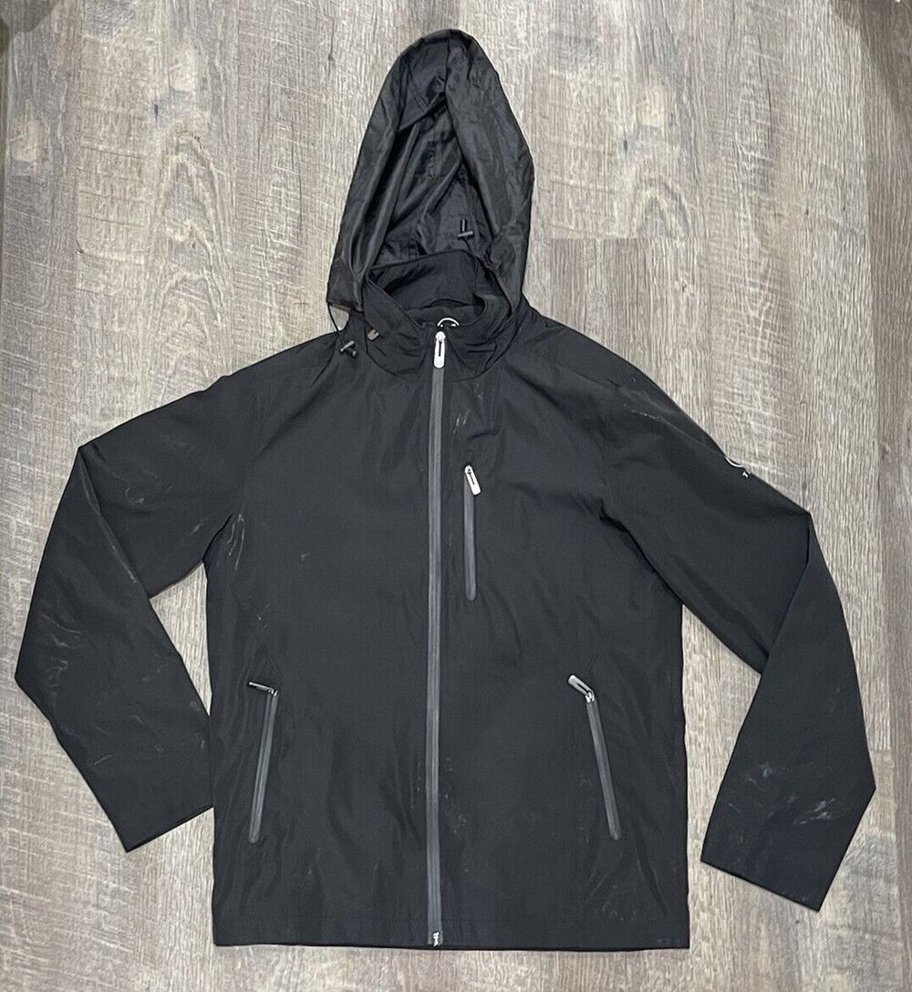 T-Tech by Tumi Mens Size SMALL Micro Tech Jacket Full Zip Water-Resistant Black